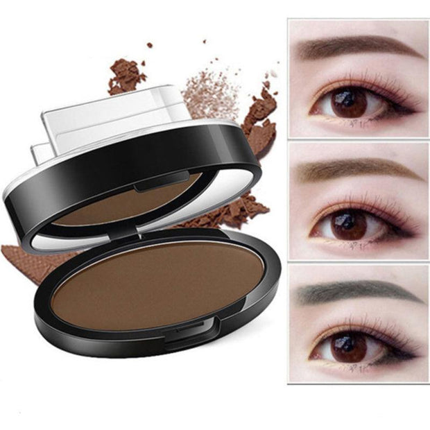 Eyebrow Powder Stamp Tint Stencil Kit Cosmetics Professional Makeup Waterproof Eye Brow Stamp Lift Eyebrow Enhancers Stencil Kit - Sunny Side Store