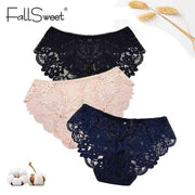 FallSweet Sexy Large Size Briefs Ultra-thin Women's Panties White Lace Panty 4xl - Sunny Side Store