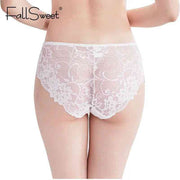 FallSweet Sexy Large Size Briefs Ultra-thin Women's Panties White Lace Panty 4xl - Sunny Side Store