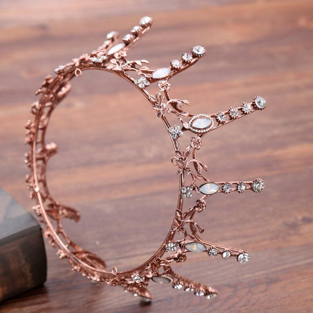 Fashion Lady Alloy Rhinestone Crown Hair Ornament Sunny Side Store