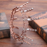 Fashion Lady Alloy Rhinestone Crown Hair Ornament Sunny Side Store