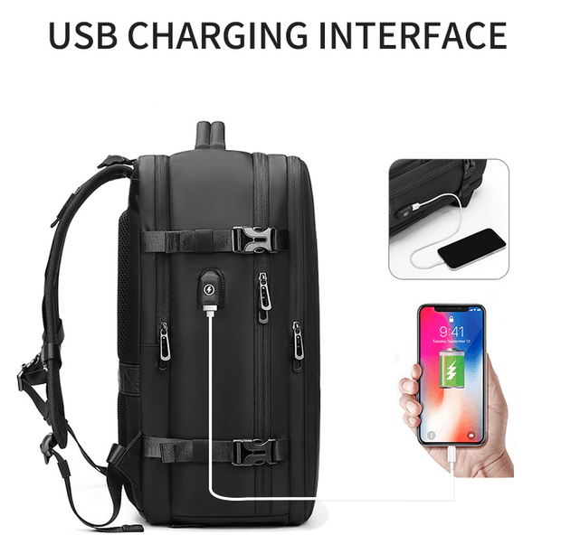 Fashionable backpack with large capacity and multifunctional computer bag - Sunny Side Store