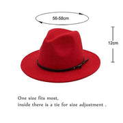 Fedora Hat Men Women Imitation Woolen Winter Women Felt Hats Men Fashion Black Top Jazz Hat Fedoras Chapeau Sombrero Mujer 2019 - Sunny Side Store