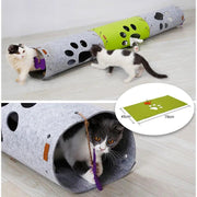 Felt Cat Toys Tunnel Foldable Folding Split Joint Blanket Kittens Interactive Fun Playing Game Hide Teasing split joint - Sunny Side Store Sunny Side Store  15.83