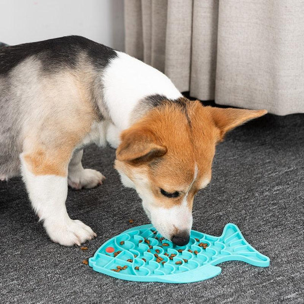 Fish Shape Silicone Bowl Dog Lick Mat Slow Feeding Food Bowl For Small Medium Dogs Puppy Cat Treat Feeder Dispenser Pet Supplies - Sunny Side Store