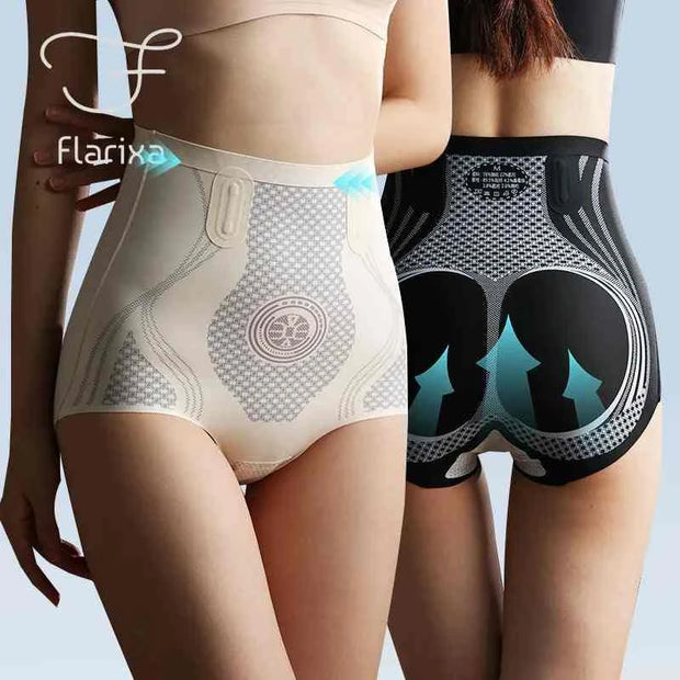 Flarixa High Waist Tummy Control Panties for Women Seamless Briefs Postpartum Hip Lift Slimming Underwear Shapewear Body Shaper - Sunny Side Store Sunny Side Store  4.77