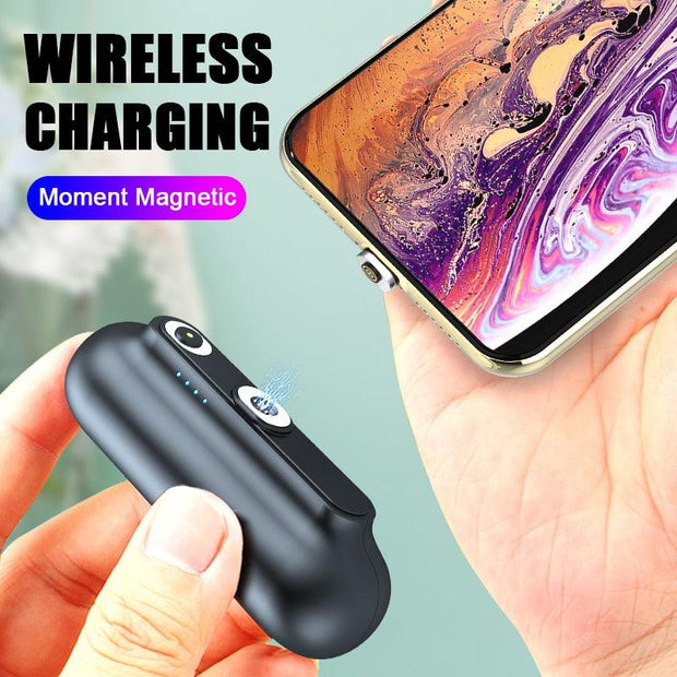 For iPhone 12 Magnetic Power Bank 2600mAh Mini Magnet Charger Power Bank For Xiaomi Emergency Portable Magnetic External Battery - Sunny Side Store