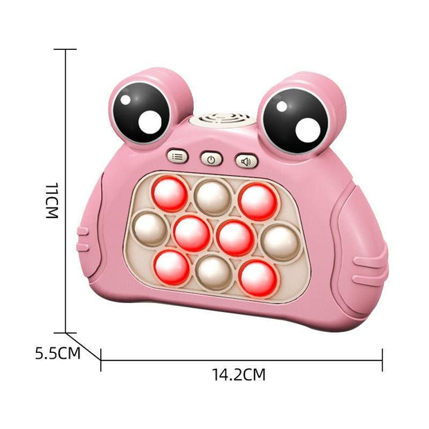 Funny Bubble Puzzle Game Machine Light Up Electronic Gaming Reliever Squeeze Toy Handle Fast Push Bubble toy - Sunny Side Store