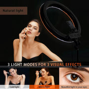 fusitu RL-18 Photographic Lighting 18 inch Video Ringlight 240Pcs Led Ring Light With Tripod Ring Lamp For Camera Phone Youtube - Sunny Side Store