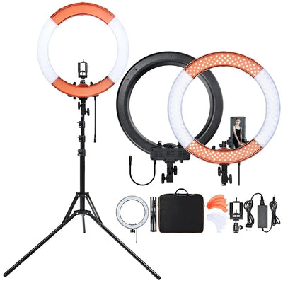 fusitu RL-18 Photographic Lighting 18 inch Video Ringlight 240Pcs Led Ring Light With Tripod Ring Lamp For Camera Phone Youtube - Sunny Side Store