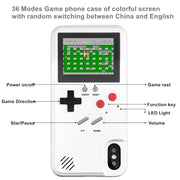 Gameboy Soft Phone Case Cover For iPhone X XR XS Max For iPhone 6 7 8 Plus Color Display 36 Classic Game Console Silicone Cover eprolo