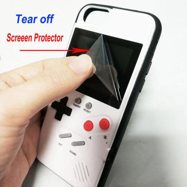Gameboy Soft Phone Case Cover For iPhone X XR XS Max For iPhone 6 7 8 Plus Color Display 36 Classic Game Console Silicone Cover eprolo
