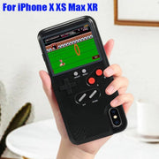 Gameboy Soft Phone Case Cover For iPhone X XR XS Max For iPhone 6 7 8 Plus Color Display 36 Classic Game Console Silicone Cover eprolo