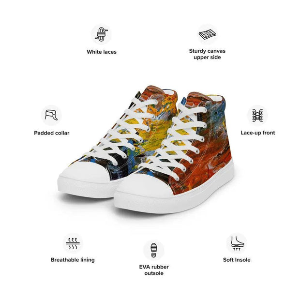 Gianneli Colours Handmade Women’s High Top Canvas Shoes - Sunny Side Store