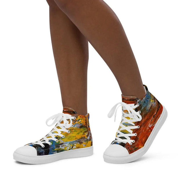 Gianneli Colours Handmade Women’s High Top Canvas Shoes - Sunny Side Store