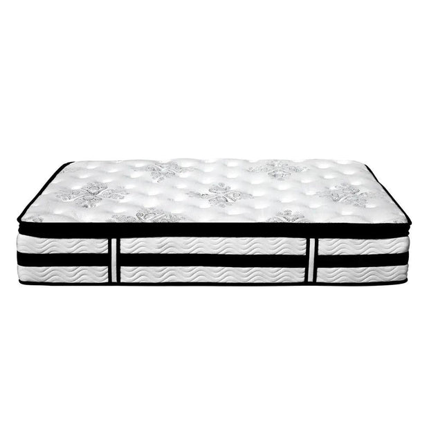 Giselle Bedding Super King Mattress Bed Euro Top Pocket Spring Firm Foam 34CM - Sunny Side Store