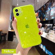 Glitter Fluorescent Colors Phone Cases On For iphone 12 11 Pro Max Mini XR X XS Max 6 6S 7 8 Plus 7Plus SE Soft TPU Cover eprolo