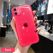 Glitter Fluorescent Colors Phone Cases On For iphone 12 11 Pro Max Mini XR X XS Max 6 6S 7 8 Plus 7Plus SE Soft TPU Cover eprolo