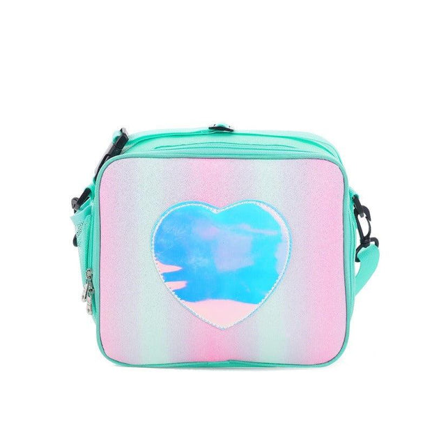 Glitter Laser lunch bag, colorful thermal insulation, bento bag, picnic bag, girl's simple one shoulder bag, outdoor backpack eprolo