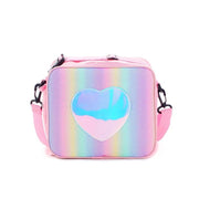 Glitter Laser lunch bag, colorful thermal insulation, bento bag, picnic bag, girl's simple one shoulder bag, outdoor backpack eprolo