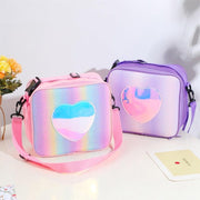 Glitter Laser lunch bag, colorful thermal insulation, bento bag, picnic bag, girl's simple one shoulder bag, outdoor backpack eprolo