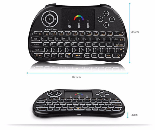 H9 Wireless Backlit Colorful Touch Remote Control Keyboard - Sunny Side Store