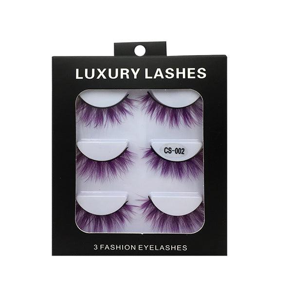 High-grade Color False Eyelashes Three-dimensional Thick Thickened Eyelash Cross Natural - Sunny Side Store