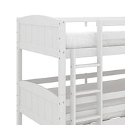 Hillsdale Alexis Contemporary Wood Arch Twin Over Twin Floor Bunk Bed with Slats, White Sunny Side Store