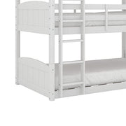 Hillsdale Alexis Contemporary Wood Arch Twin Over Twin Floor Bunk Bed with Slats, White Sunny Side Store