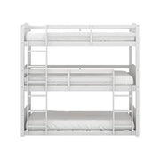 Hillsdale Alexis Contemporary Wood Arch Twin Over Twin Floor Bunk Bed with Slats, White Sunny Side Store