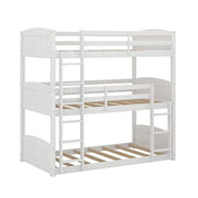 Hillsdale Alexis Contemporary Wood Arch Twin Over Twin Floor Bunk Bed with Slats, White Sunny Side Store