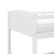 Hillsdale Alexis Contemporary Wood Arch Twin Over Twin Floor Bunk Bed with Slats, White Sunny Side Store