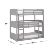 Hillsdale Alexis Contemporary Wood Arch Twin Over Twin Floor Bunk Bed with Slats, White Sunny Side Store