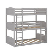 Hillsdale Alexis Contemporary Wood Arch Twin Over Twin Floor Bunk Bed with Slats, White Sunny Side Store