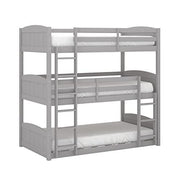 Hillsdale Alexis Contemporary Wood Arch Twin Over Twin Floor Bunk Bed with Slats, White Sunny Side Store