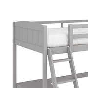 Hillsdale Alexis Contemporary Wood Arch Twin Over Twin Floor Bunk Bed with Slats, White Sunny Side Store