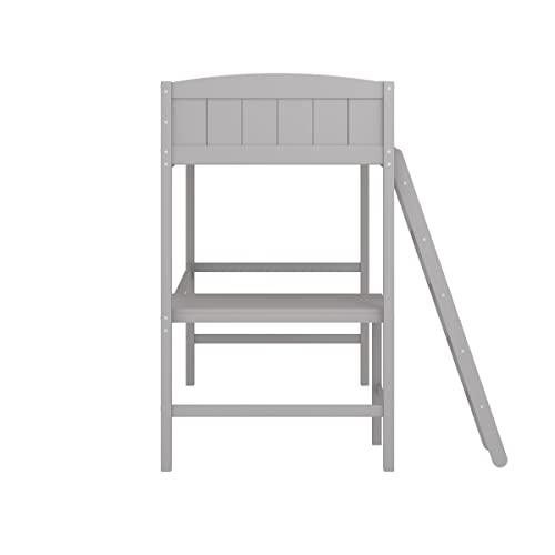 Hillsdale Alexis Contemporary Wood Arch Twin Over Twin Floor Bunk Bed with Slats, White Sunny Side Store