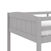 Hillsdale Alexis Contemporary Wood Arch Twin Over Twin Floor Bunk Bed with Slats, White Sunny Side Store