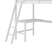 Hillsdale Alexis Contemporary Wood Arch Twin Over Twin Floor Bunk Bed with Slats, White Sunny Side Store