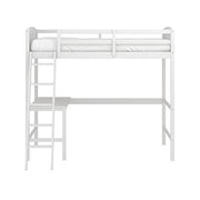 Hillsdale Alexis Contemporary Wood Arch Twin Over Twin Floor Bunk Bed with Slats, White Sunny Side Store