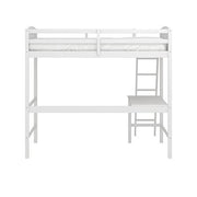 Hillsdale Alexis Contemporary Wood Arch Twin Over Twin Floor Bunk Bed with Slats, White Sunny Side Store