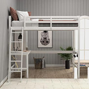 Hillsdale Alexis Contemporary Wood Arch Twin Over Twin Floor Bunk Bed with Slats, White Sunny Side Store