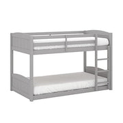 Hillsdale Alexis Contemporary Wood Arch Twin Over Twin Floor Bunk Bed with Slats, White Sunny Side Store