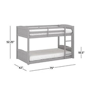 Hillsdale Alexis Contemporary Wood Arch Twin Over Twin Floor Bunk Bed with Slats, White Sunny Side Store