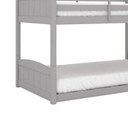 Hillsdale Alexis Contemporary Wood Arch Twin Over Twin Floor Bunk Bed with Slats, White Sunny Side Store