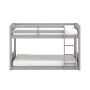 Hillsdale Alexis Contemporary Wood Arch Twin Over Twin Floor Bunk Bed with Slats, White Sunny Side Store