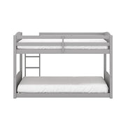 Hillsdale Alexis Contemporary Wood Arch Twin Over Twin Floor Bunk Bed with Slats, White Sunny Side Store