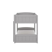 Hillsdale Alexis Contemporary Wood Arch Twin Over Twin Floor Bunk Bed with Slats, White Sunny Side Store