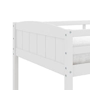 Hillsdale Alexis Contemporary Wood Arch Twin Over Twin Floor Bunk Bed with Slats, White Sunny Side Store