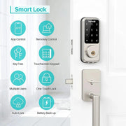 Hornbill Smart Deadbolt Door Lock Electronic Remote Control With Gateway Wifi Hub TTLock Keyless Entry Front Locks For Home Safe - Sunny Side Store